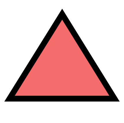A red triangle.
